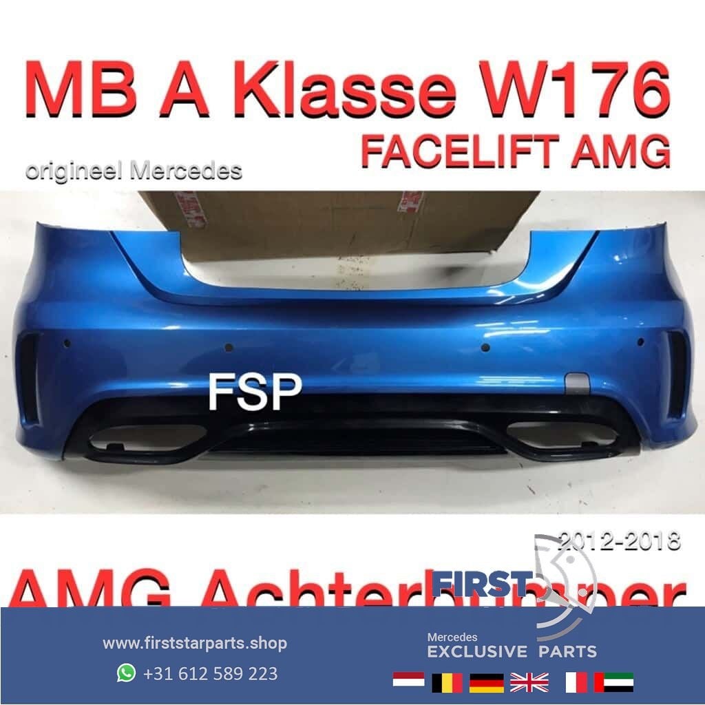 W176 Facelift AMG Achterbumper Mercedes A klasse 2012-2018 Z, Gebruikt, -, Ophalen of Verzenden, Achter
