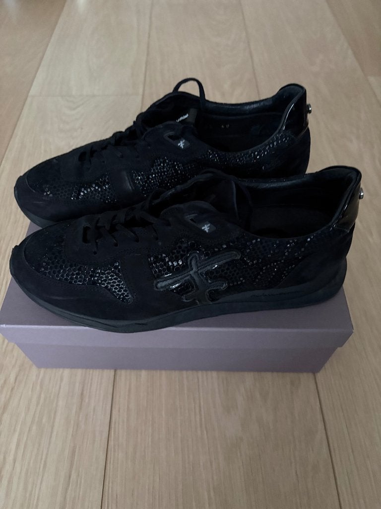 Floris van Bommel Zwarte Sneakers maat 40 zgan, Verzenden, Zwart, Floris van Bommel, Sneakers of Gympen