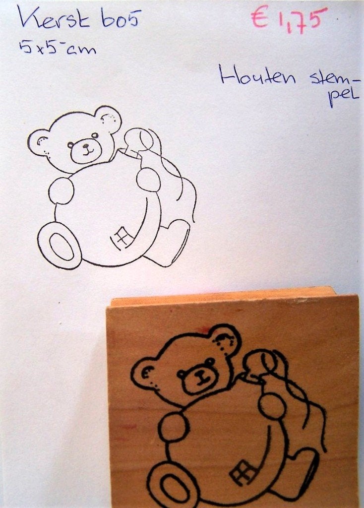 Kerst 605 Houten stempel, Hobby en Vrije tijd, Ophalen of Verzenden, Gebruikt, Houten stempel