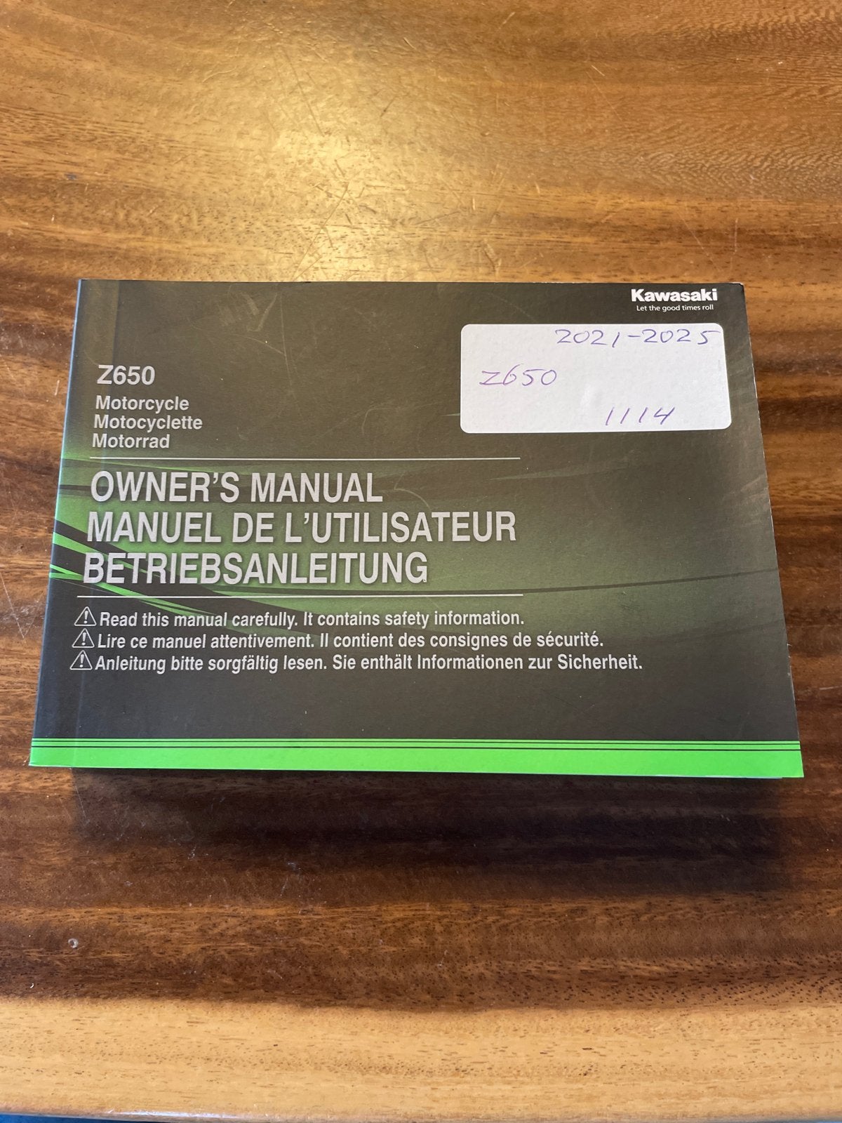 Kawasaki Z650 Gebruikershandleiding (2021-2025), Motoren, Ophalen of Verzenden, Kawasaki
