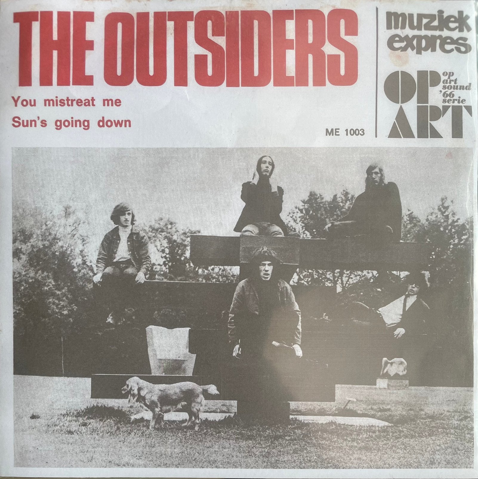 Nederbeat single The Outsiders - You Mistreat Me (1965), Gebruikt, Overige genres, 7 inch, Single