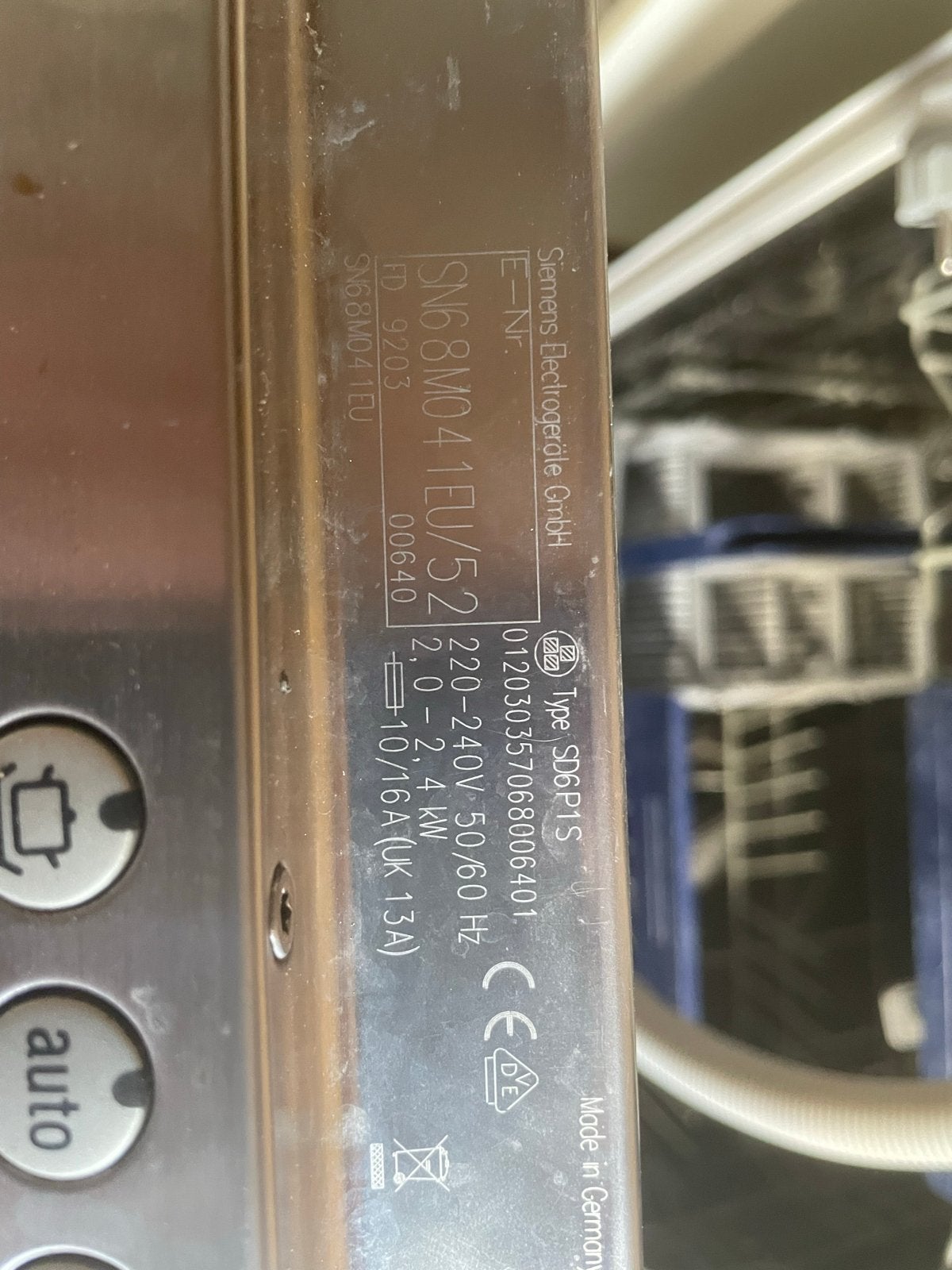 Siemens SN68M041EU/52 Vaatwasser - Gebruikt, Ophalen, Gebruikt, 60 cm of meer, Inbouw