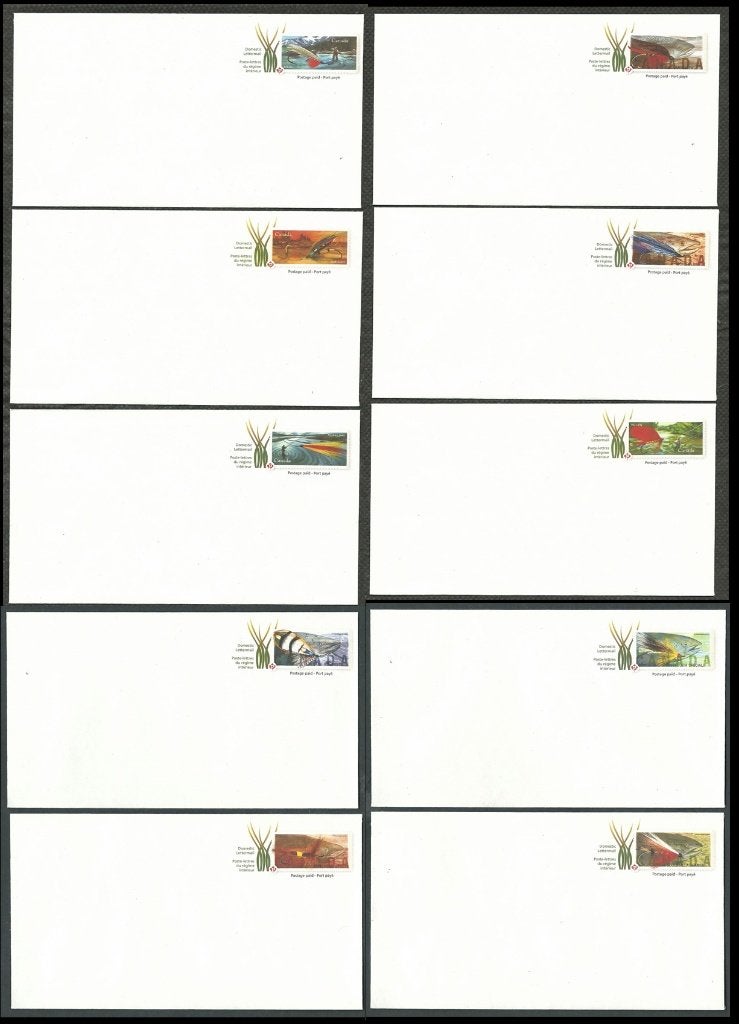 CANADA 2009 10x Fly Fishing Postage Paid Envelopes (klein), Verzenden, Postfris, Noord-Amerika