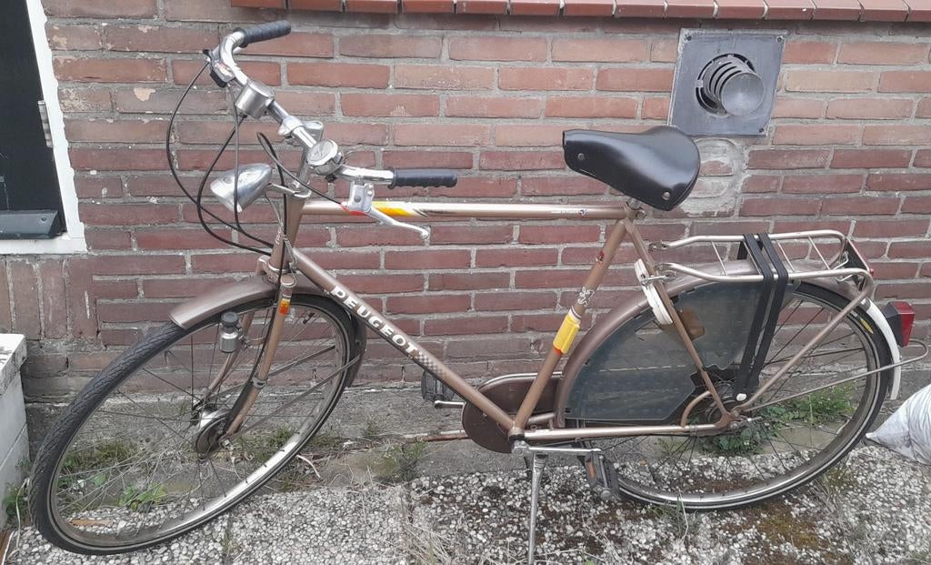 Oldtimer peugeot  heren fiets, 59 cm of meer, Ophalen