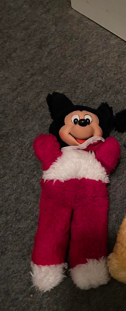 Vintage knuffel Mickey Mouse jaren70, Verzenden, Mickey Mouse, Zo goed als nieuw, Knuffel