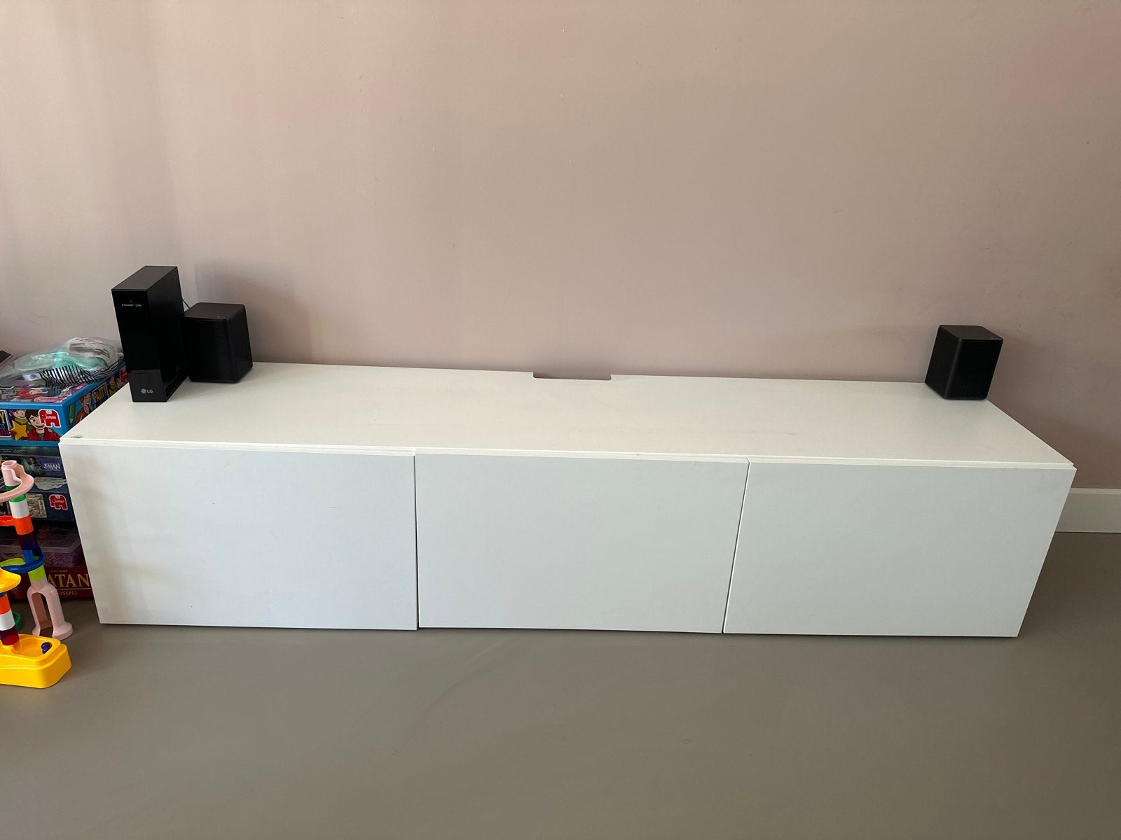IKEA Besta TV meubel wit, 180 cm breed, Huis en Inrichting, Ophalen, Overige materialen, Gebruikt, 150 tot 200 cm