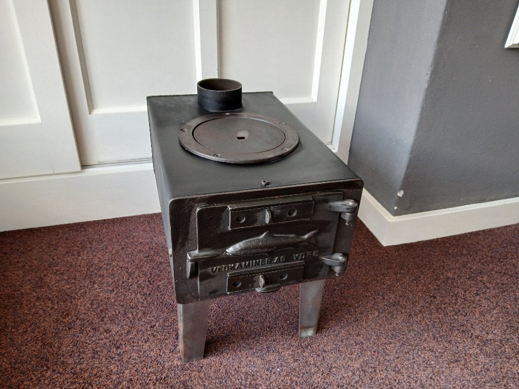Tentkachel Kamin LAXEN I, Zweeds viskacheltje, Ophalen, Gebruikt