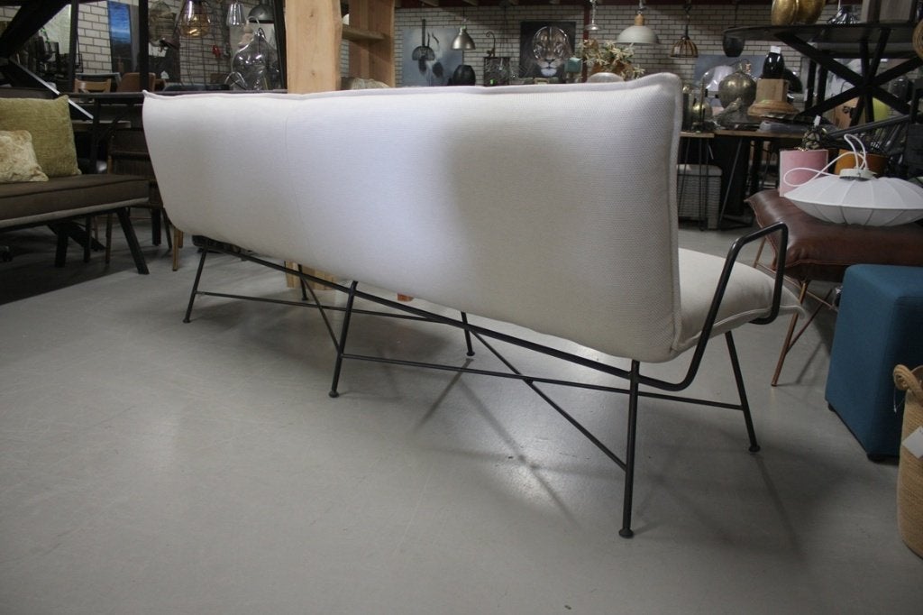 Luxe eetkamerbank Vidar Jess design stof naturel eetbank, Huis en Inrichting, Ophalen, Overige kleuren, Zo goed als nieuw, Stof