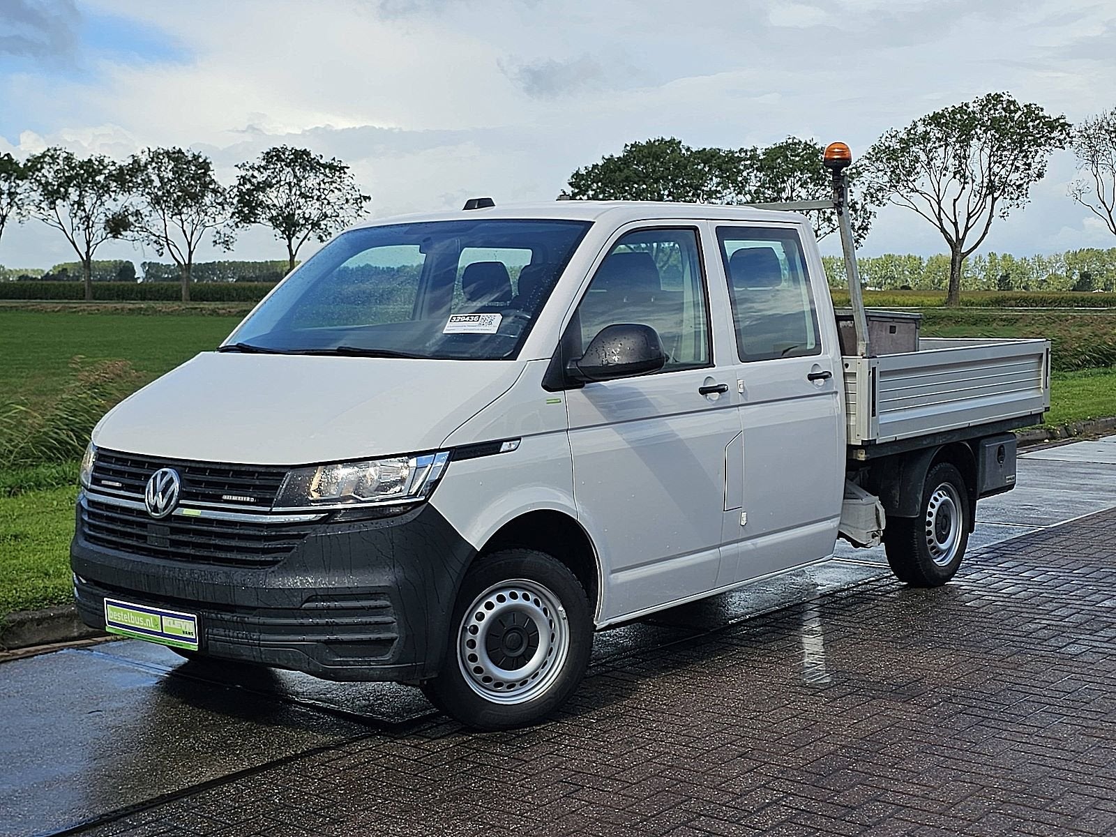 VOLKSWAGEN TRANSPORTER 2.0 TDI l2 dubbel cabine ac!, Auto's, Stoelverwarming, Gebruikt, Euro 6, 150 pk