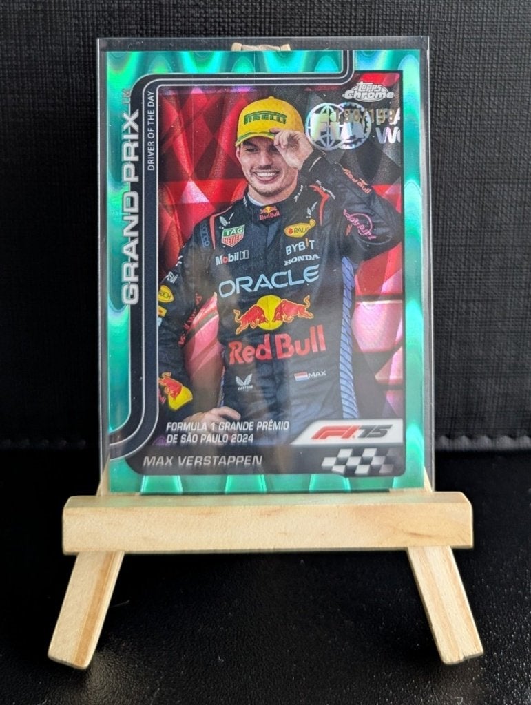 2025 topps Chrome f1 Max verstappen #142 /199, Ophalen of Verzenden, Zo goed als nieuw, Plaatje