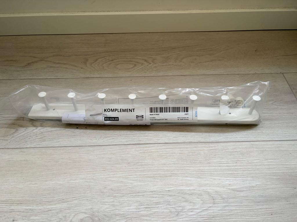 IKEA Komplement uittrekbare multihanger, wit, 58 cm, nieuw, Ophalen, Overige typen, Nieuw, Minder dan 100 cm
