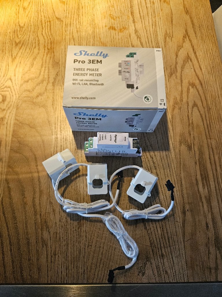 Shelly Pro 3EM - Driefasige Energiemeter met 3x 120A CT's, Verzenden, Zo goed als nieuw, Overige merken, Overige typen