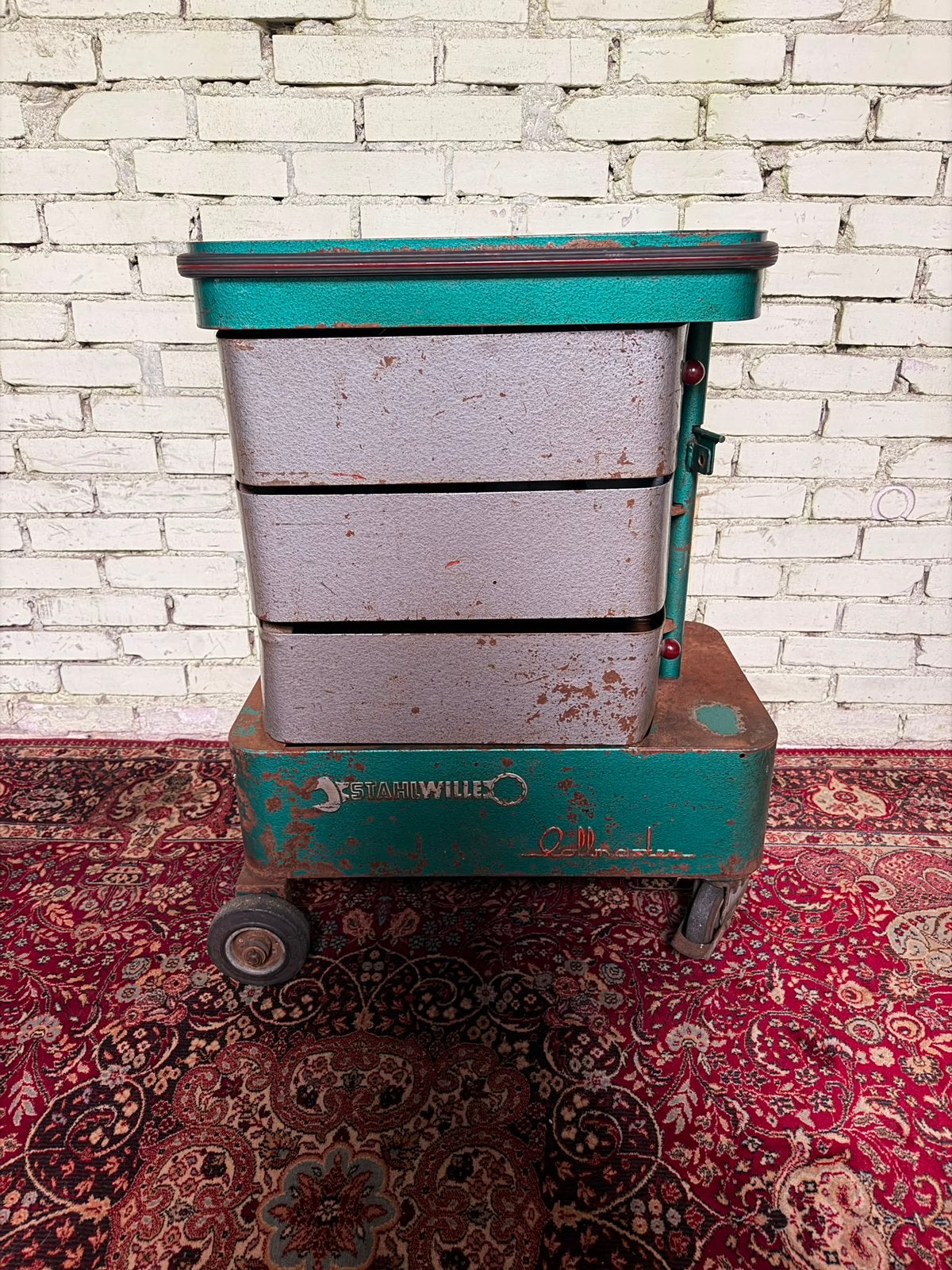 Vintage Stahlwille Rollmaster gereedschapswagen, Ophalen, Gebruikt