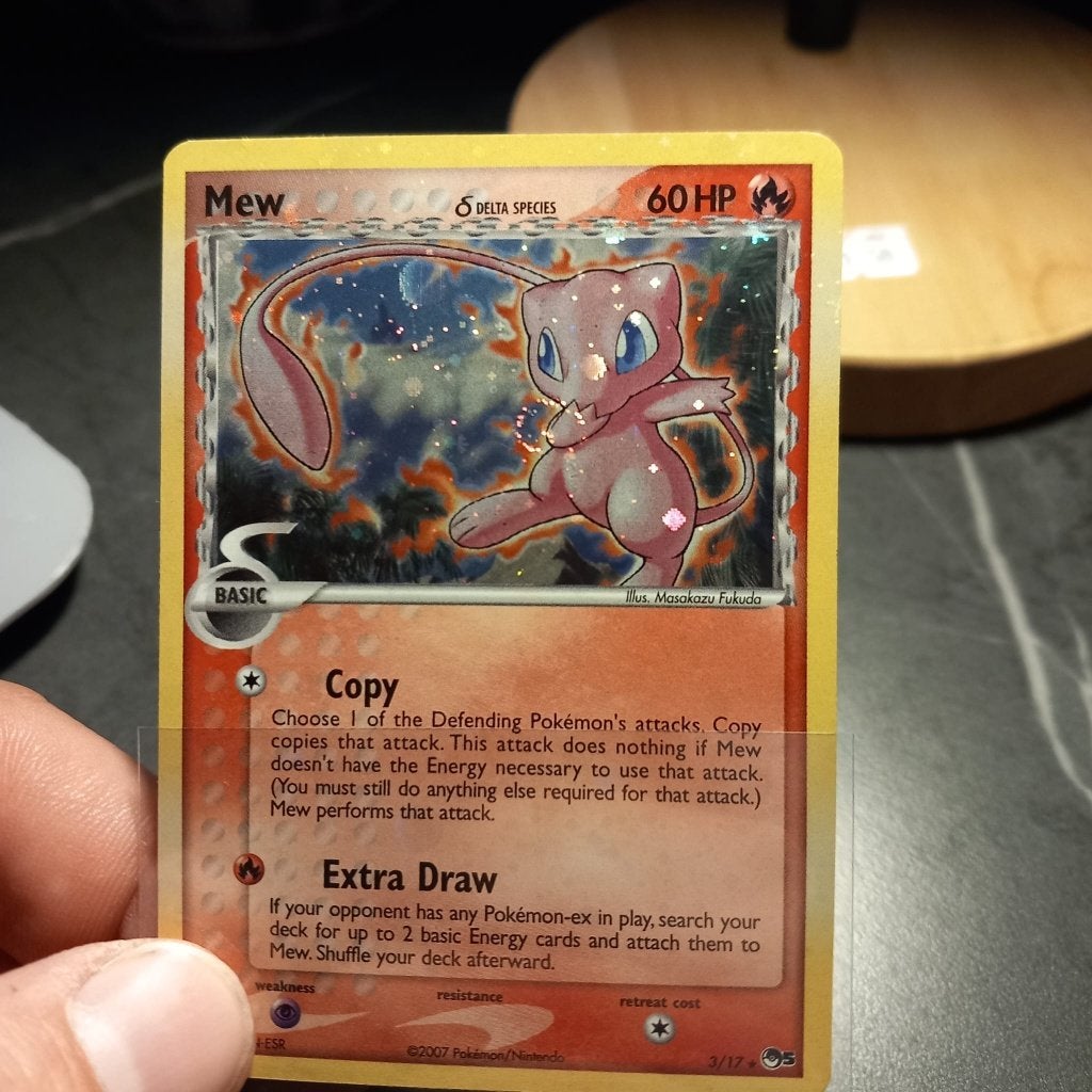 Mew δ Delta Species Holo Pokémon Kaart (3/17), Ophalen of Verzenden, Zo goed als nieuw, Losse kaart, Foil