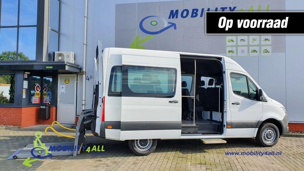 Mercedes-benz SPRINTER Gebruikte Rolstoelbus  Incl- BPM, Auto's, Met garantie (alle), Wit, Bedrijf, 9 stoelen