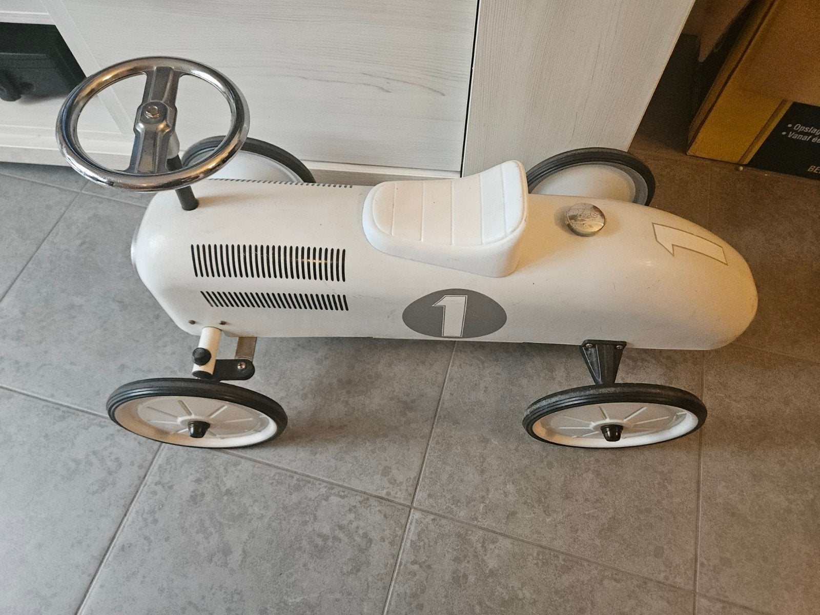 Retro loopauto wit, Ophalen of Verzenden, Gebruikt, Loopvoertuig