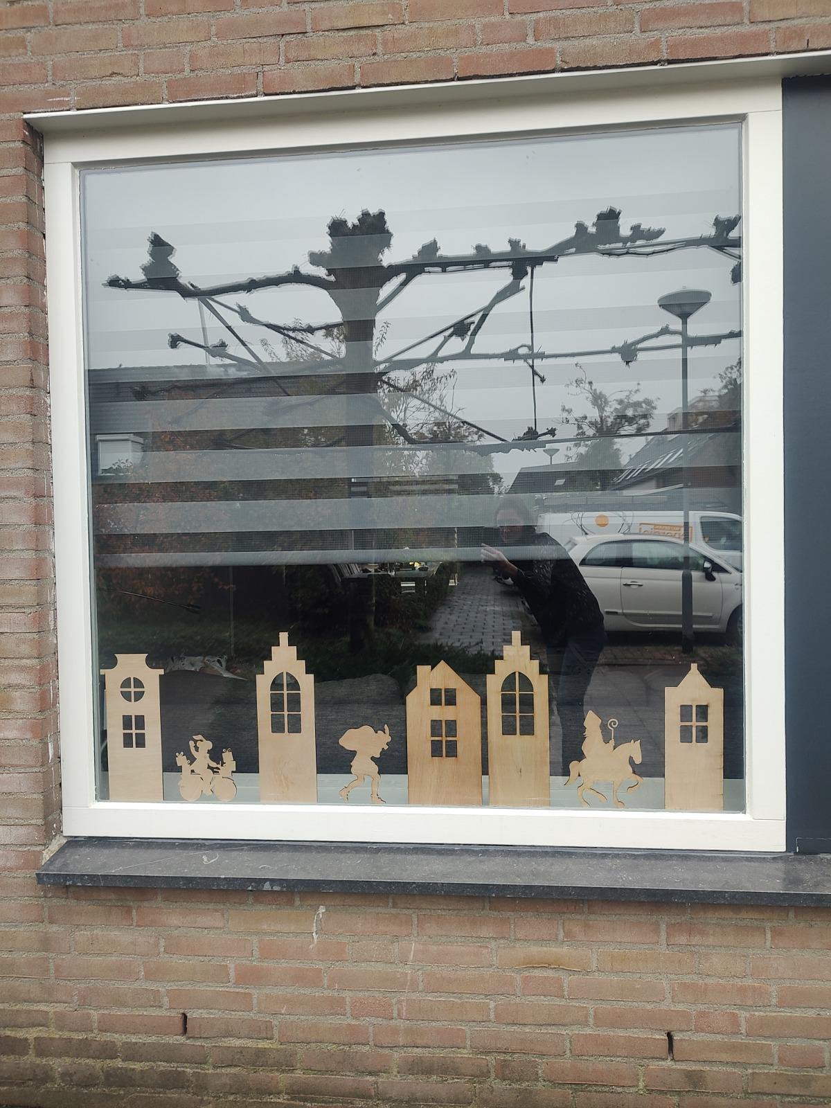 Houten sinterklaas decoratieset blank kerst halloween herfst, Ophalen of Verzenden, Nieuw