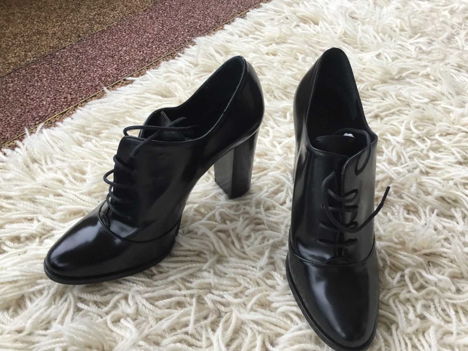 Ralph Lauren leather booties, Zwart, Nieuw, Ophalen of Verzenden, Veterschoenen