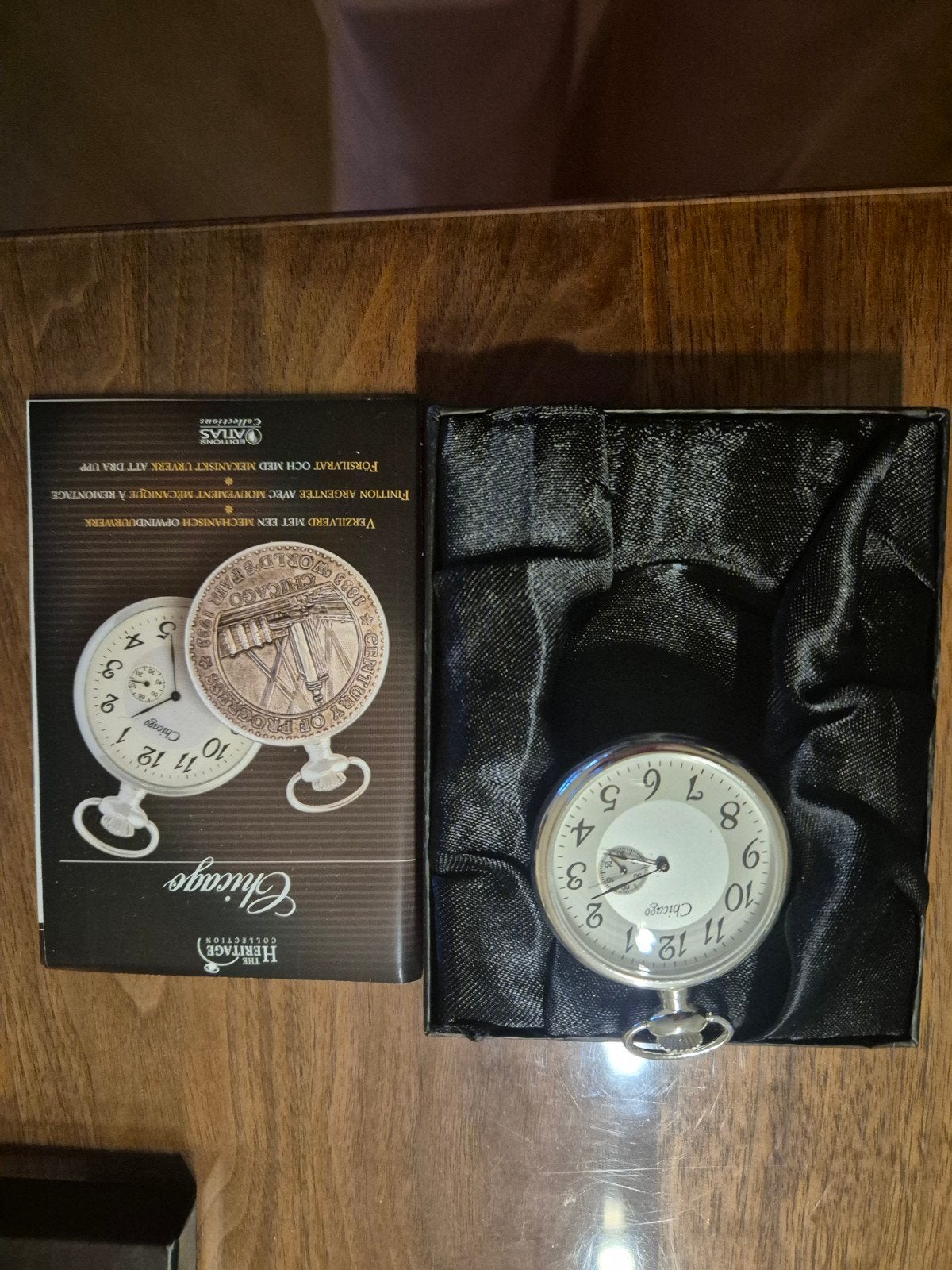 Zilverkleurig Zakhorloge - Chicago World's Fair 1893, Ophalen of Verzenden, Zilver