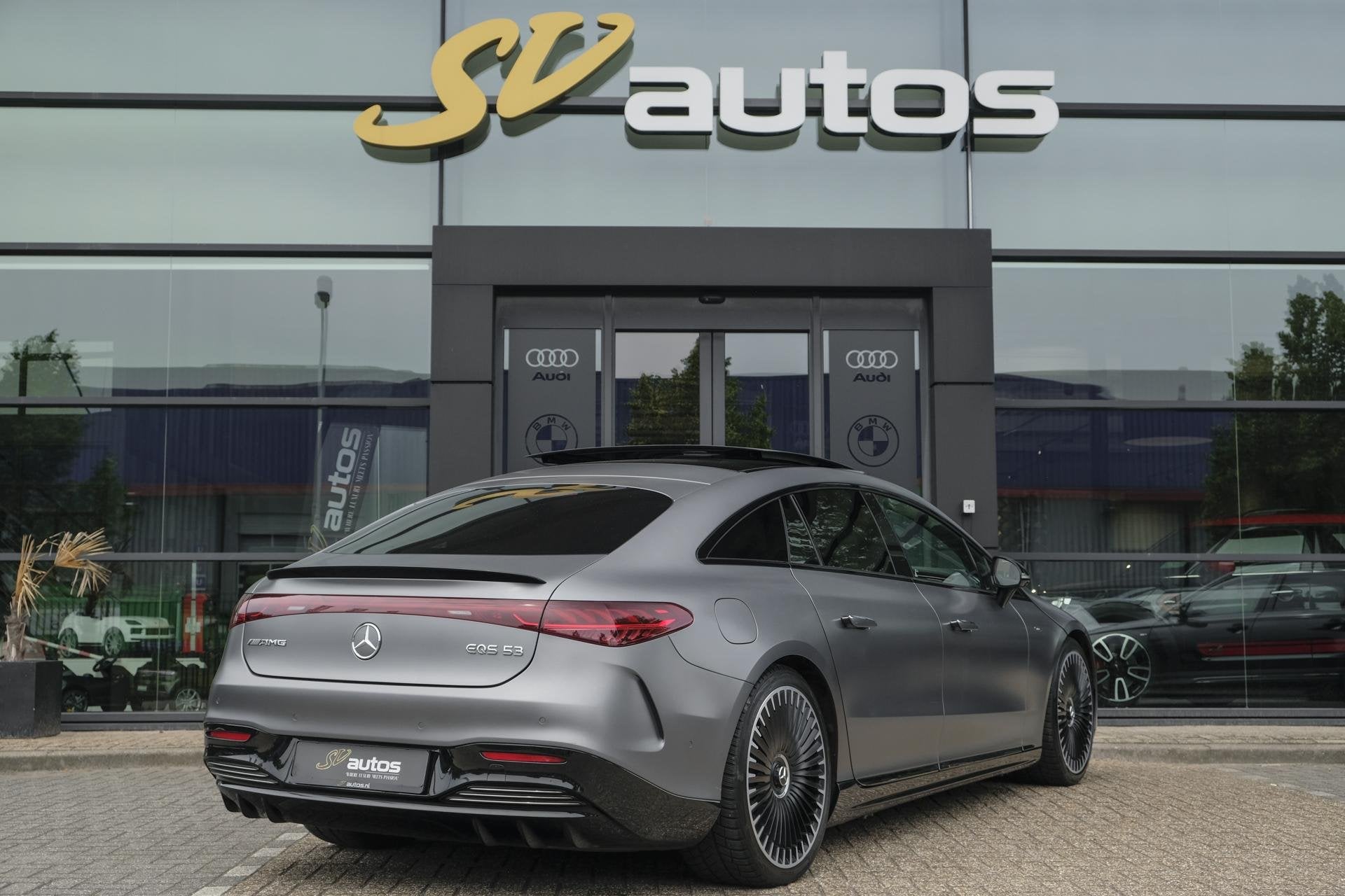 Mercedes-Benz EQS 53 AMG 761pk Dynamic *BTW* Keramisch Rear, Automaat, Gebruikt, 137 €/maand, Parkeerassistent