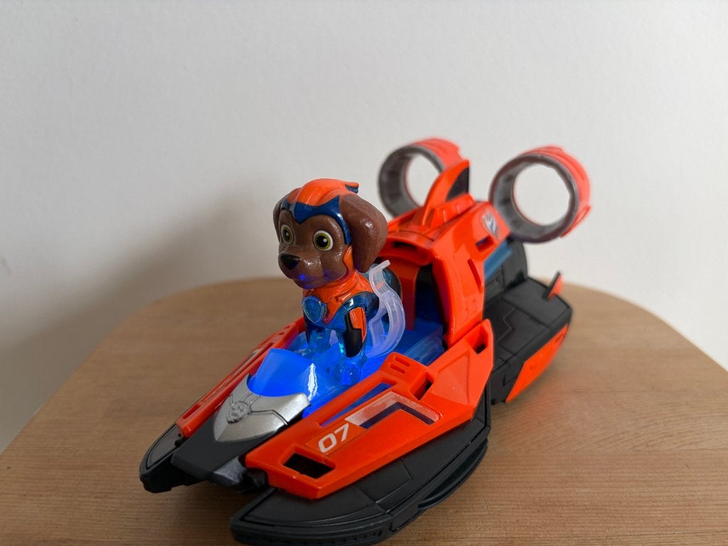 PAW Patrol The Mighty Movie Hovercraft met Zuma, Kinderen en Baby's, Speelgoed | Speelgoedvoertuigen, Ophalen of Verzenden, Zo goed als nieuw