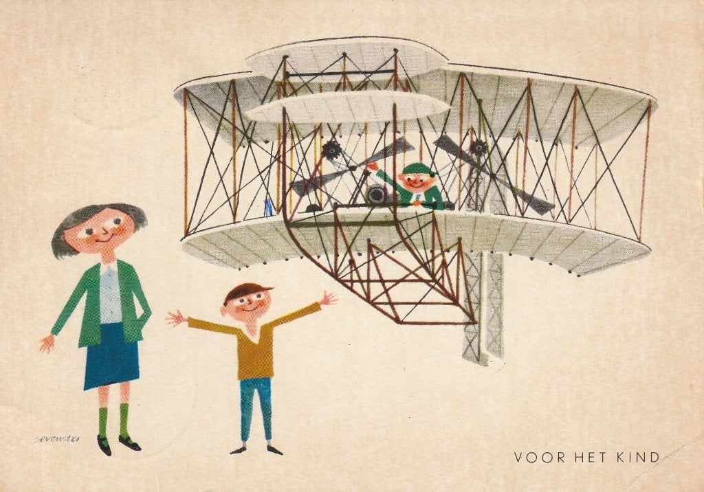 VOOR HET KIND TEKN SEVENSTER JAREN 50 MOOIE KAART KO61, Ophalen of Verzenden, 1940 tot 1960, Gelopen
