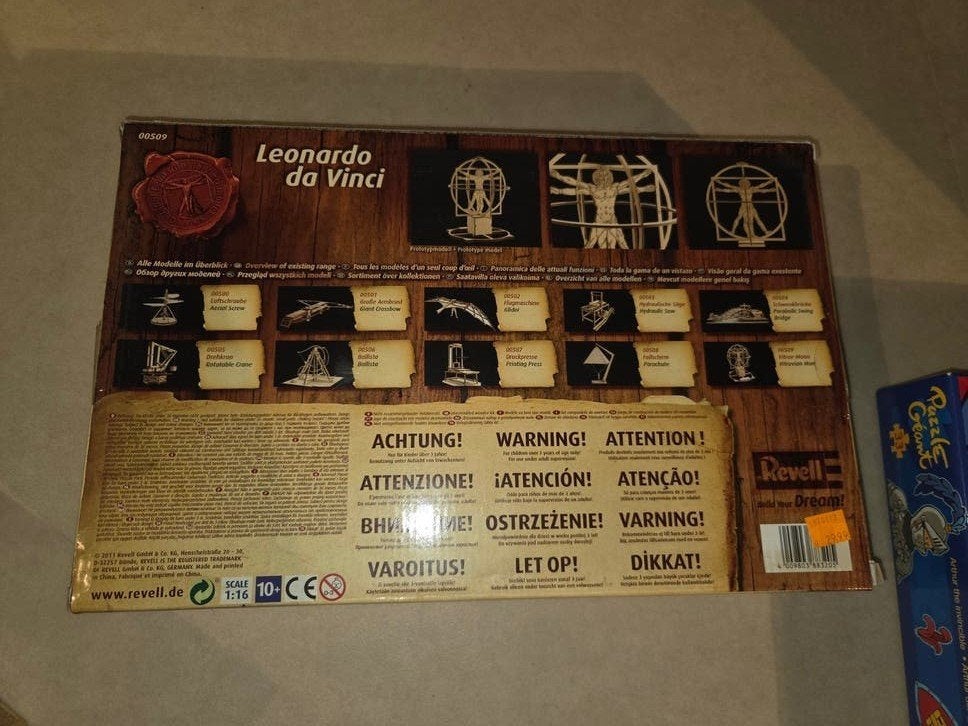 Revell Leonardo da Vinci Modelbouwset, Ophalen, Nieuw, Groter dan 1:35, Figuur of Figuren