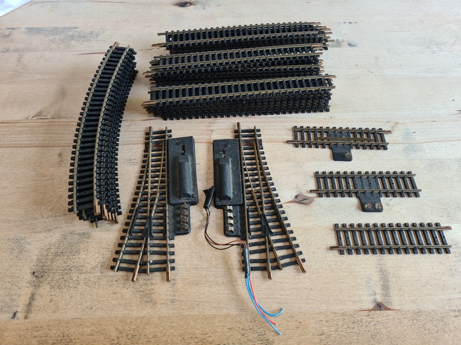 Rails en 2 wissels van Fleischmann., Gebruikt, Gelijkstroom, Fleischmann, Rails
