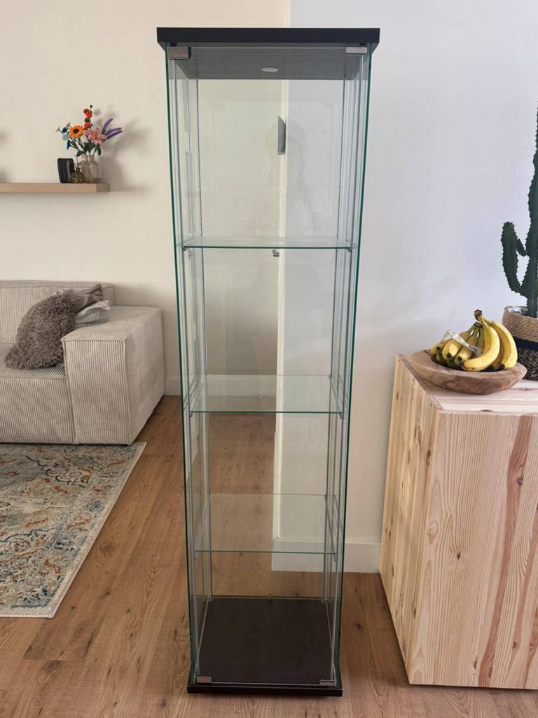 Ikea Detolf vitrinekast, Ophalen, Minder dan 50 cm, Met deur(en), 150 tot 200 cm