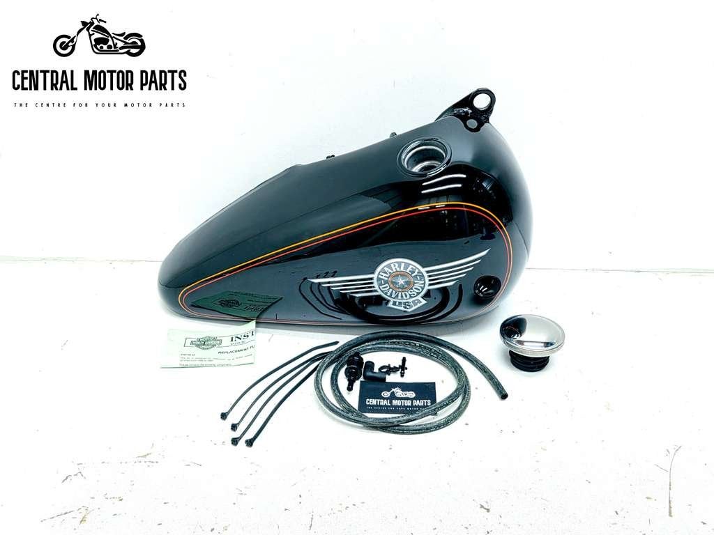 Rechter Tank Helft 3.5 gallon Softail 1985-1999 Vivid black, Niet ingevuld, Niet ingevuld, Nieuw, Ophalen of Verzenden