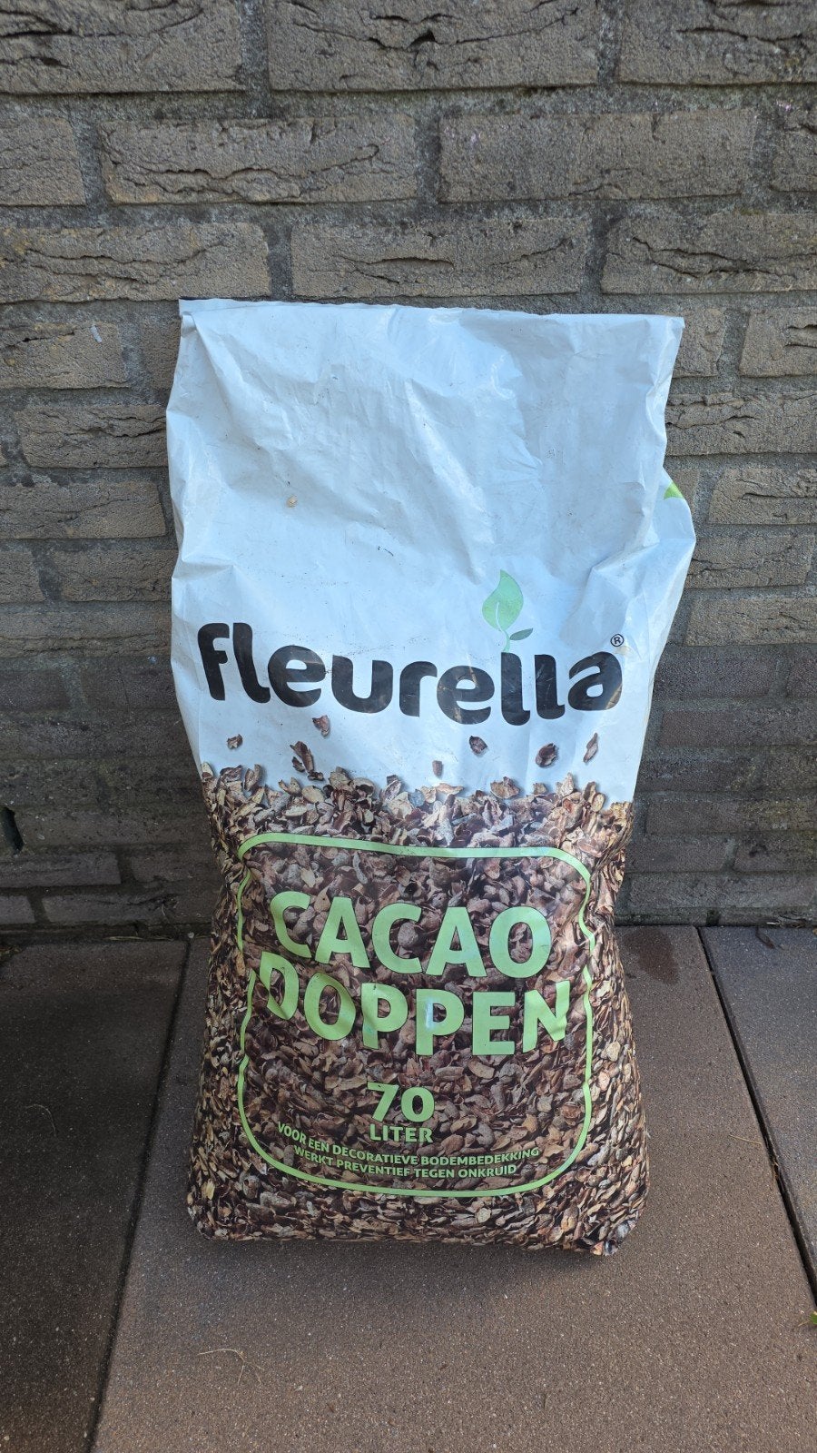 Fleuralla Cacaodoppen 70 Liter - Decoratieve Bodembedekking, Tuin en Terras, Ophalen, Nieuw, Overige typen