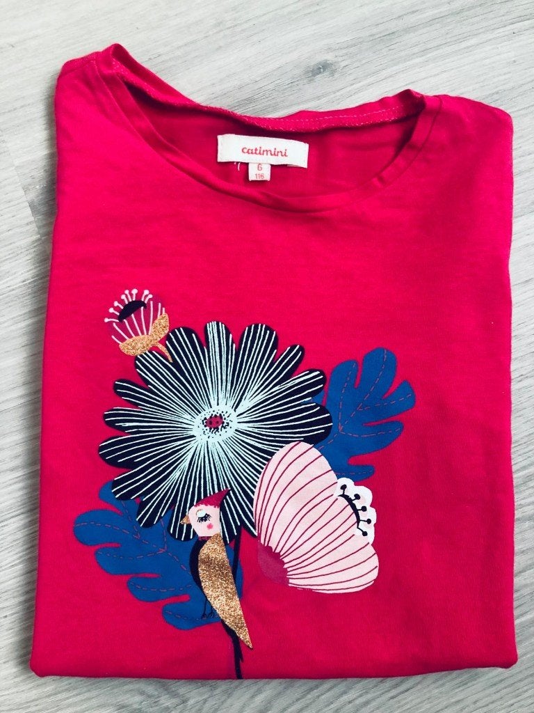 Catimini meisjes longsleeve shirt maat 116 (6 jaar), Catimini, Meisje, Ophalen of Verzenden, Zo goed als nieuw