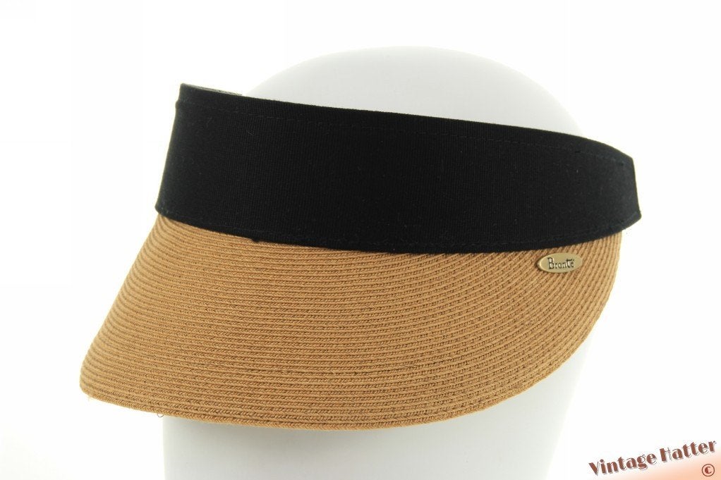 Zonneklep Bronte Amsterdam Trudy bruin en zwart 53-61 NIEUW, Kleding | Dames, Hoeden en Petten, Nieuw, Pet, Bronté Amsterdam - Trudy