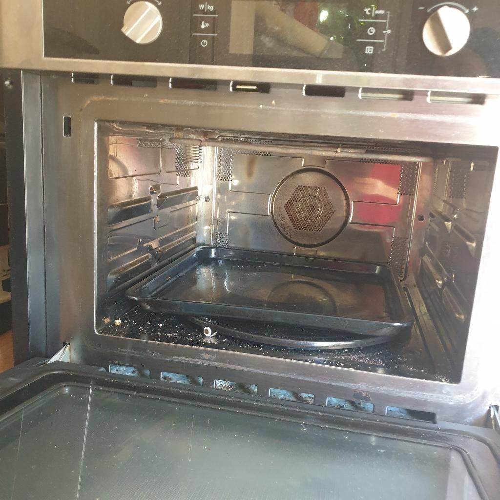 Oven +magnetron, Oven, Zo goed als nieuw, Inbouw, 45 tot 60 cm