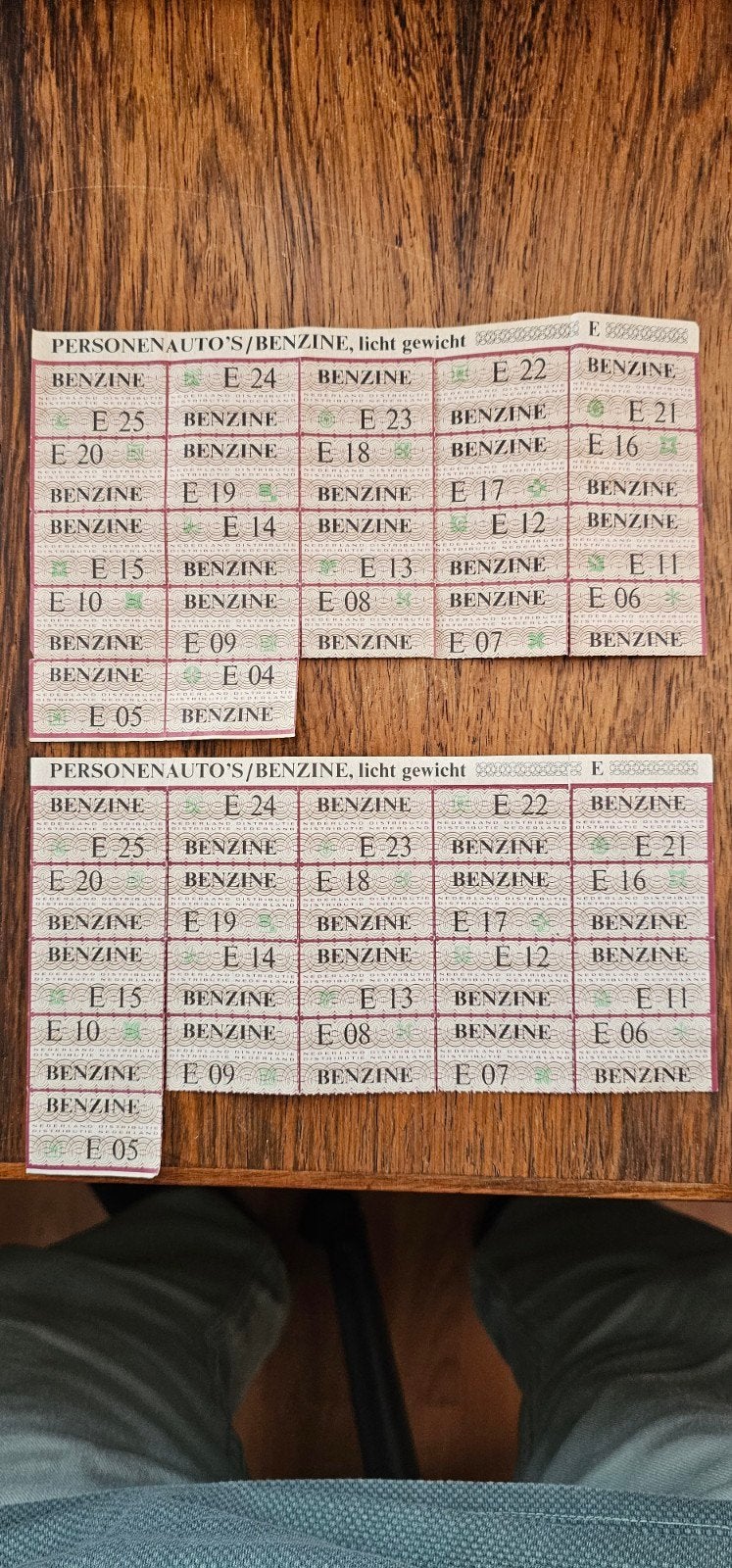 43 Rantsoen Benzinebonnen - Historisch Verzamelobject, Verzamelen, Overige Verzamelen, Verzenden, Gebruikt