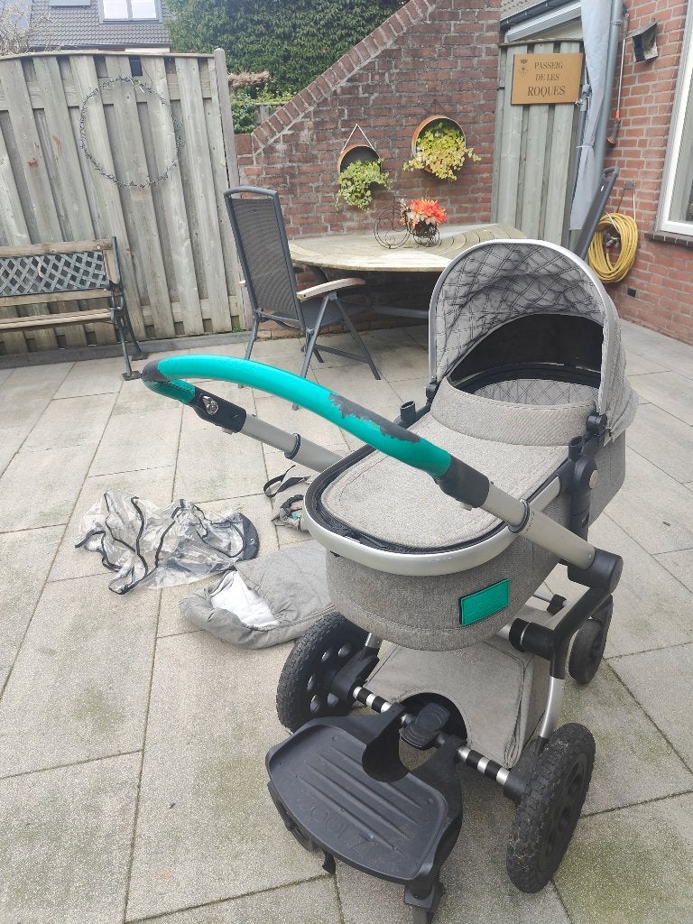 Joolz Day kinderwagen, elefant grey, met meerijdplank, Gebruikt, Met reiswieg, Ophalen, Kinderwagen