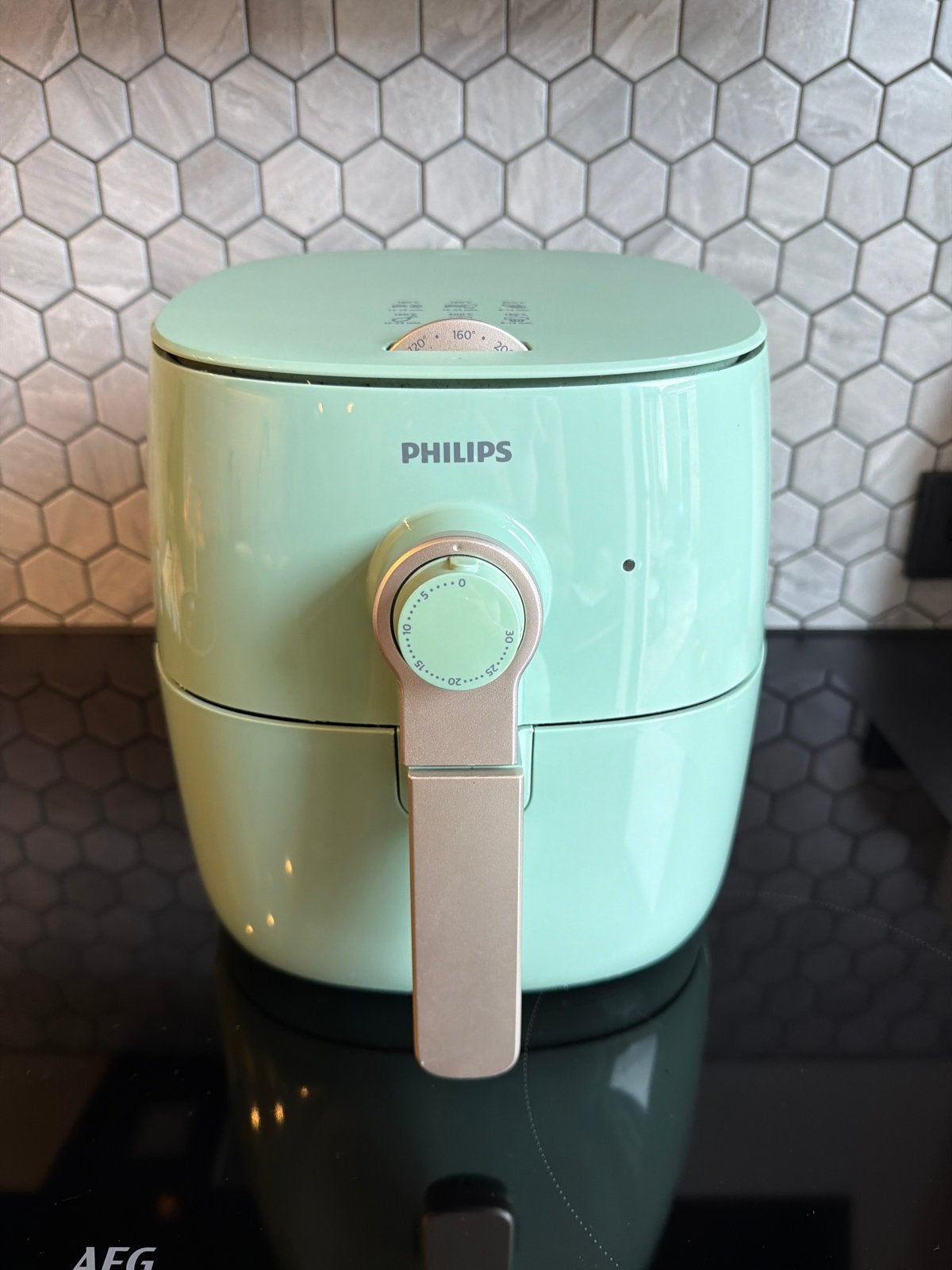 Philips Airfryer HD9621/70 Viva Collection kleur mintgroen, Ophalen, Gebruikt, Airfryer XL, Minder dan 750 gram
