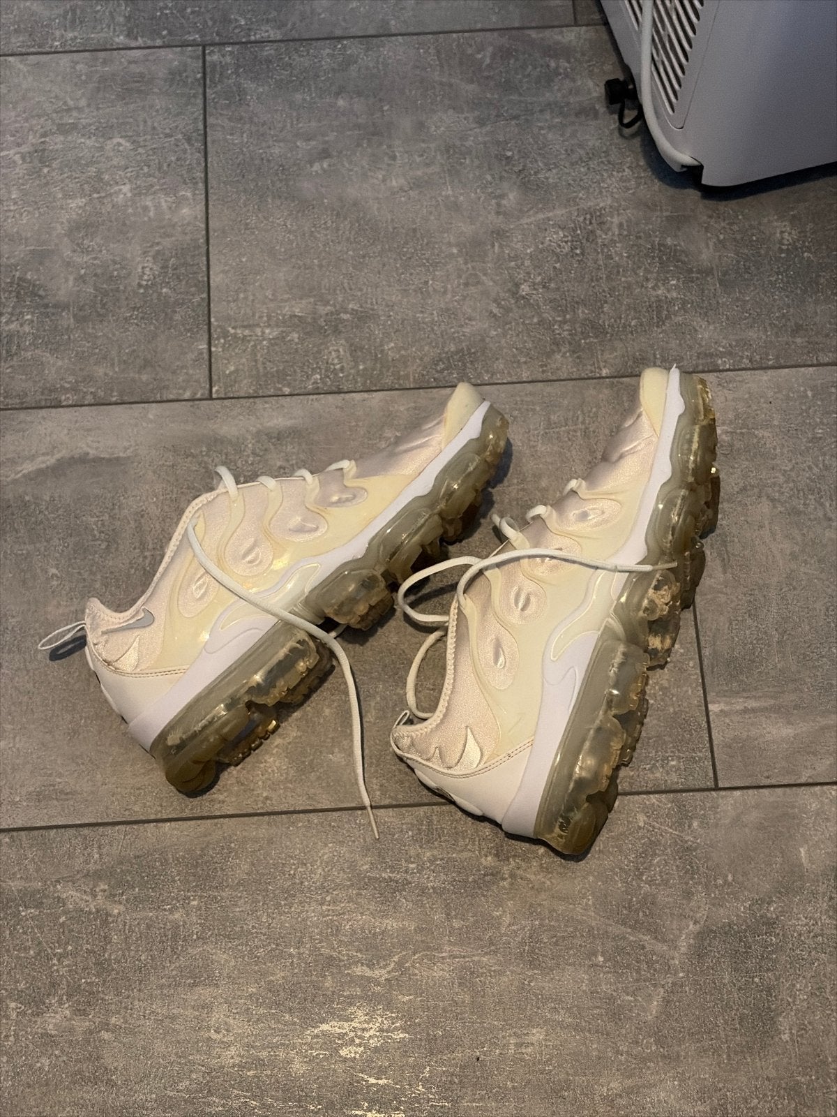 Nike TN Vapormax - maat 45, Ophalen of Verzenden, Gedragen, Wit, Sneakers of Gympen