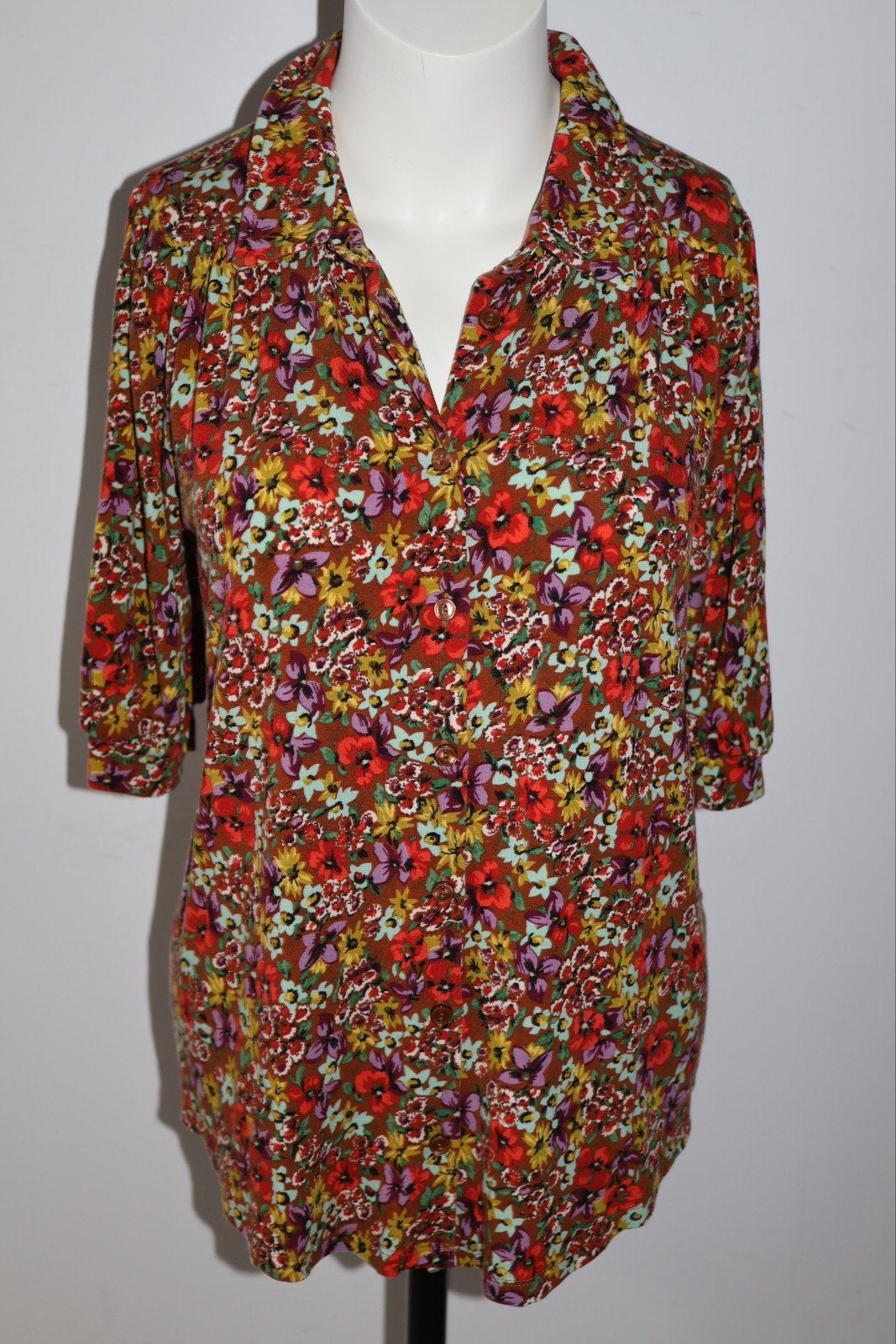 King Louie vrolijke blouse maat 38 M met bloemenprint, Kleding | Dames, KingLouie.nl, Meerkleurig, NL, Ophalen of Verzenden