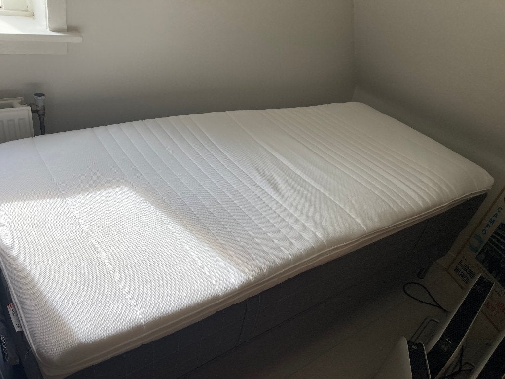 Eenpersoons boxspring met topper, Ophalen, Overige materialen, 90 cm, Eenpersoons