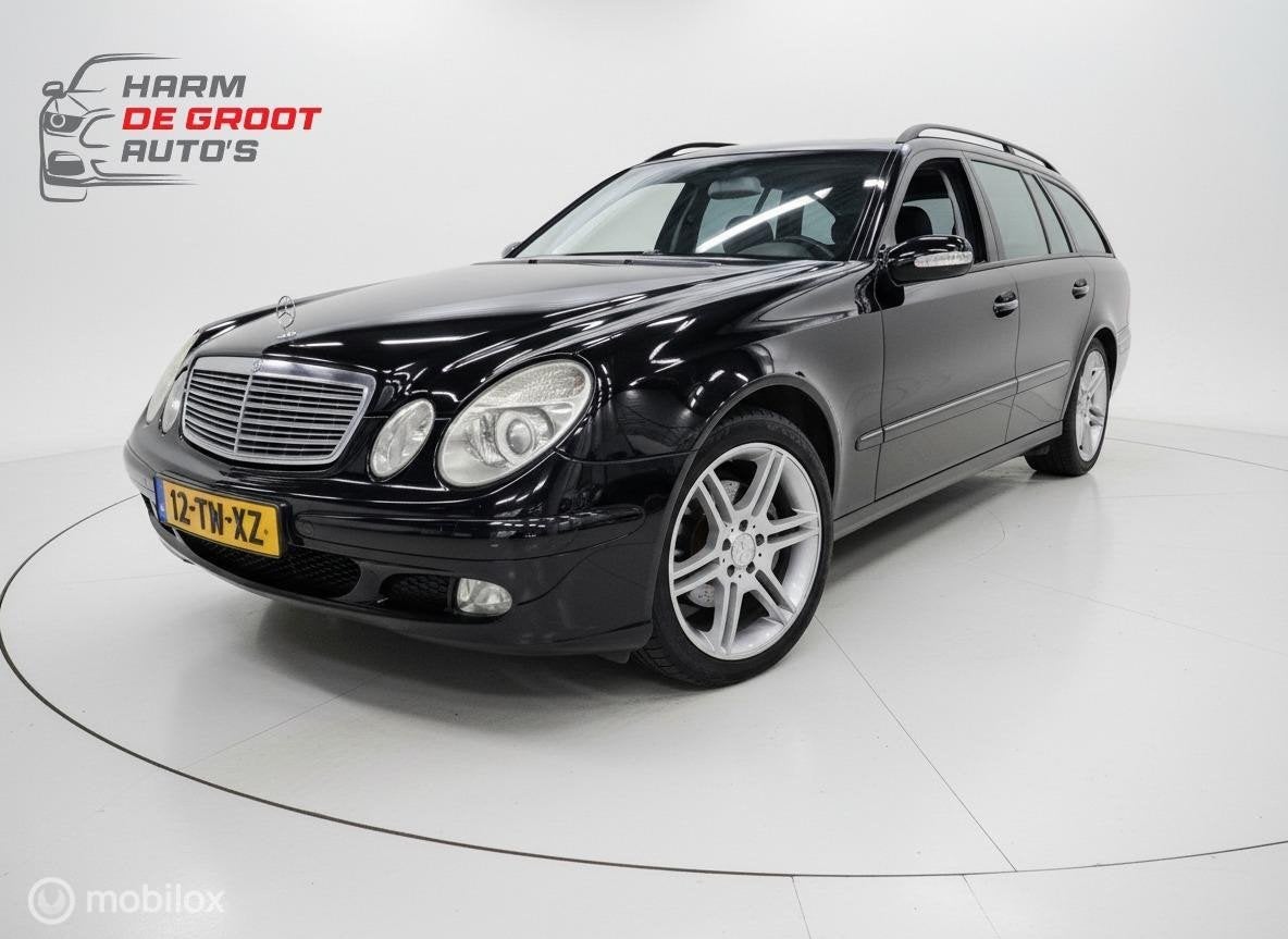 Mercedes E-klasse Combi 240 Avantgarde/Youngtimer/Nieuwe apk, Auto's, Gebruikt, Zwart, 2597 cc, Zwart