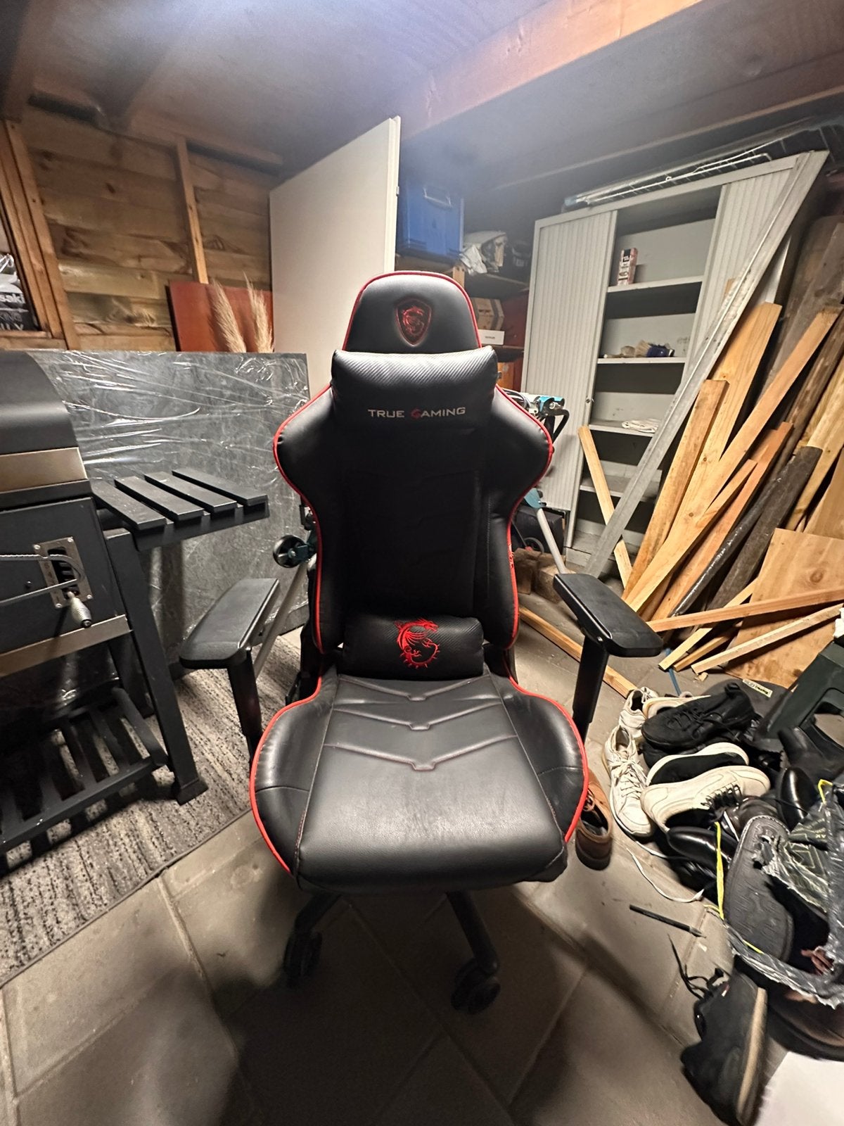 gaming stoel MSI, Ophalen of Verzenden, Zo goed als nieuw, Zwart