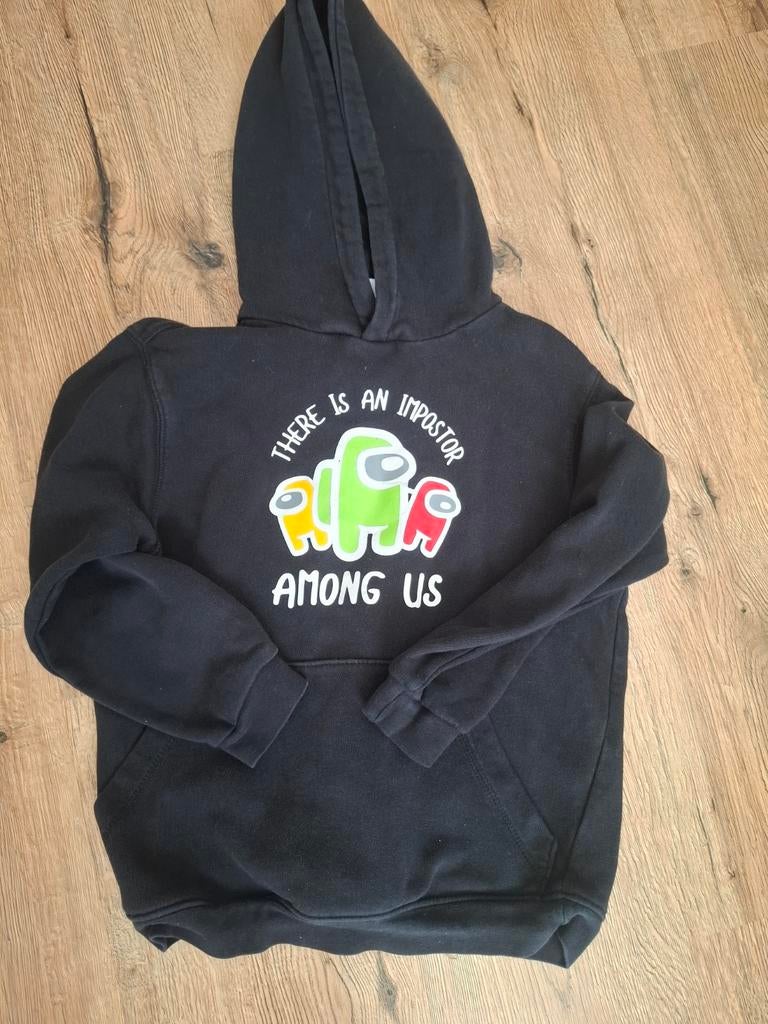 Among Us hoodie maat 122, Ophalen of Verzenden, Gebruikt, Jongen of Meisje, Trui of Vest