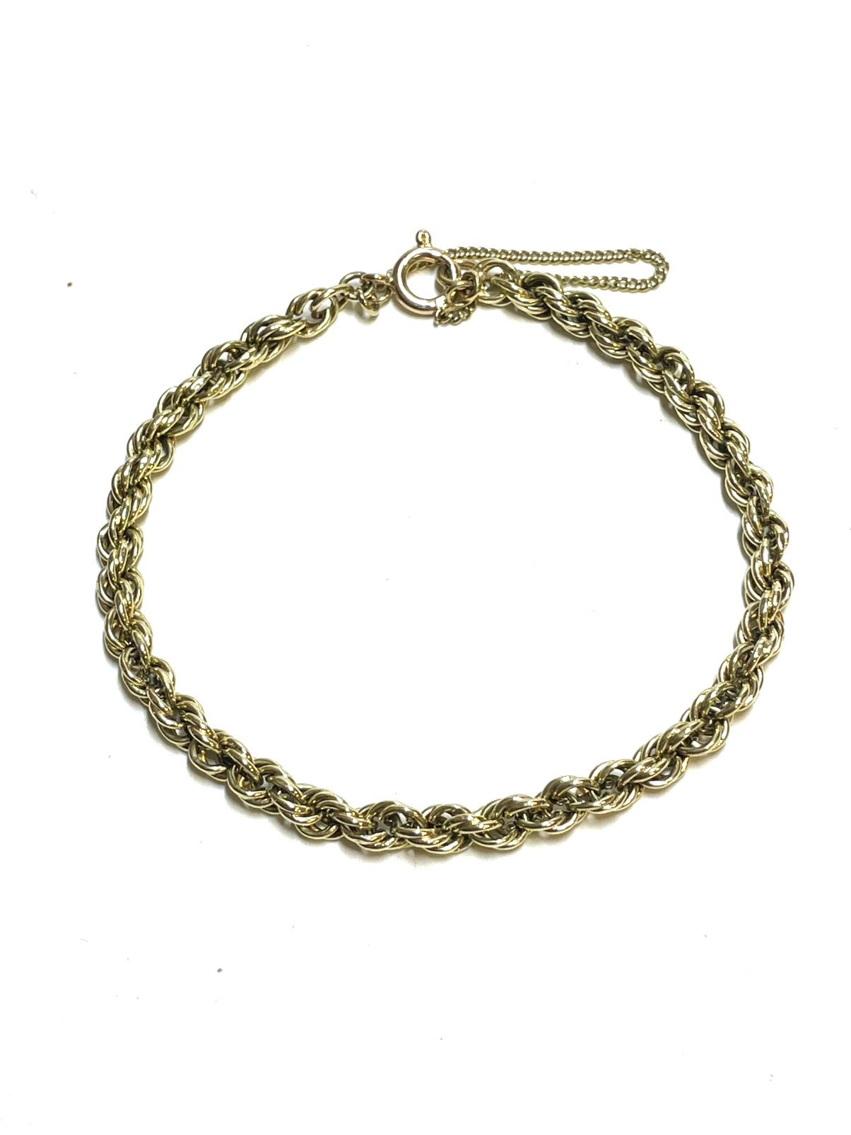 14k gouden gedraaide schakel armband, Sieraden, Tassen en Uiterlijk, Armbanden, -, -, Ophalen of Verzenden, Zo goed als nieuw