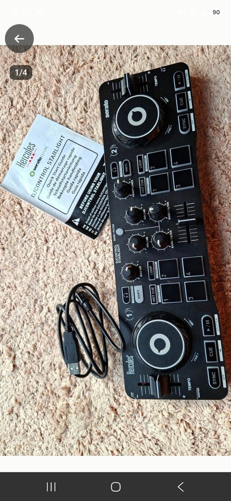 Hercules DJControl Starlight DJ-controller, Ophalen, Zo goed als nieuw, Dj-set, Overige merken
