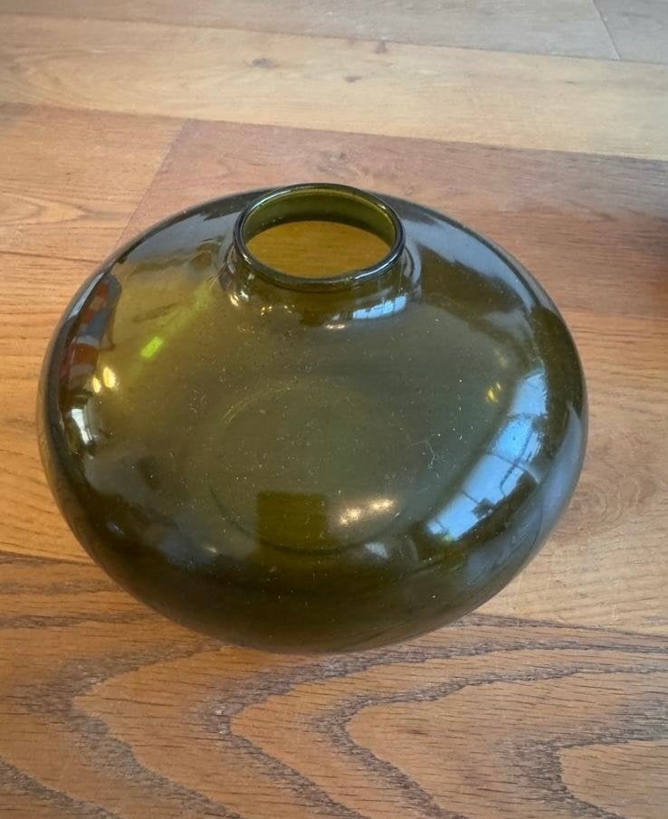 Set van 3 decoratieve vazen: groen, olijfgroen en geel, Ophalen of Verzenden