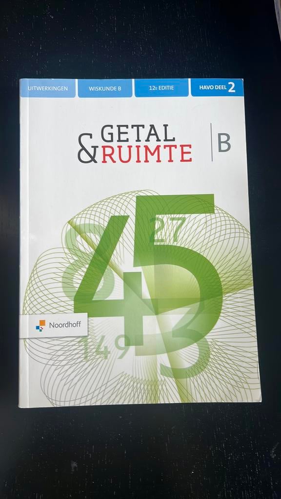 Getal & Ruimte: Wiskunde B, HAVO deel 2, uitwerkingenboek, Boeken, Ophalen of Verzenden, Zo goed als nieuw, HAVO, Wiskunde B