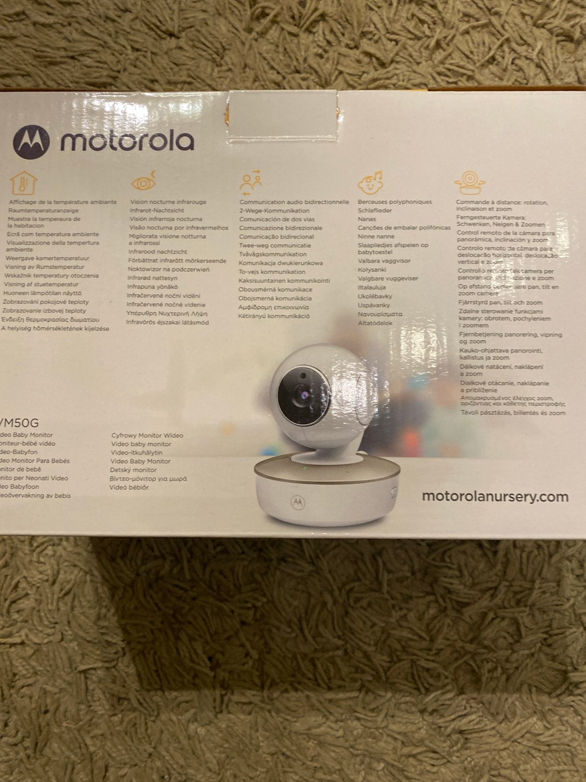 Motorola VM50G 5.0" Video Babyfoon met Camera, Ophalen, Nieuw, 250 meter of meer, Camera