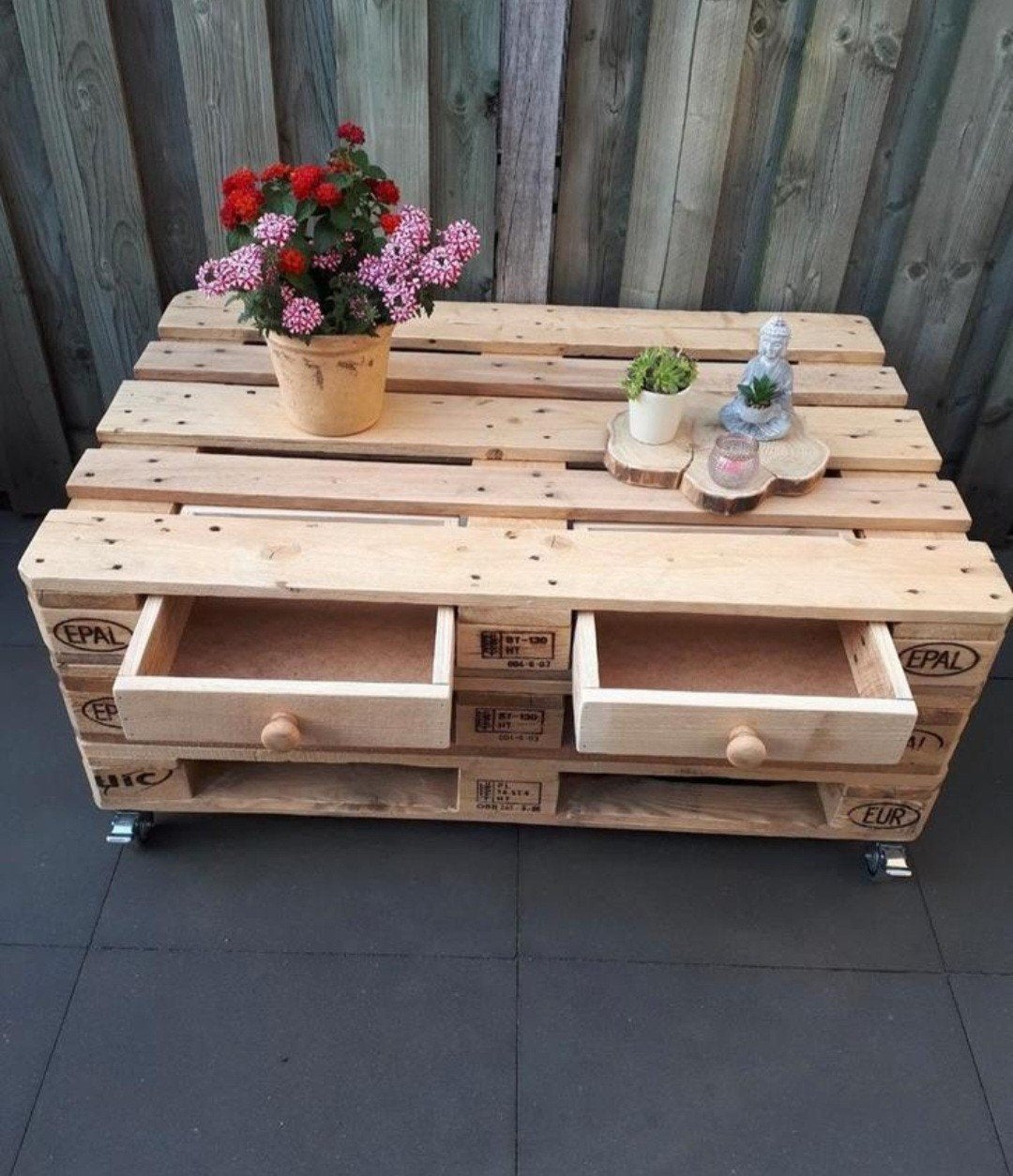 🌞 PALLETTAFELS MEUBELS SALONTAFEL BIJZETTAFEL TAFEL LADE, Ophalen