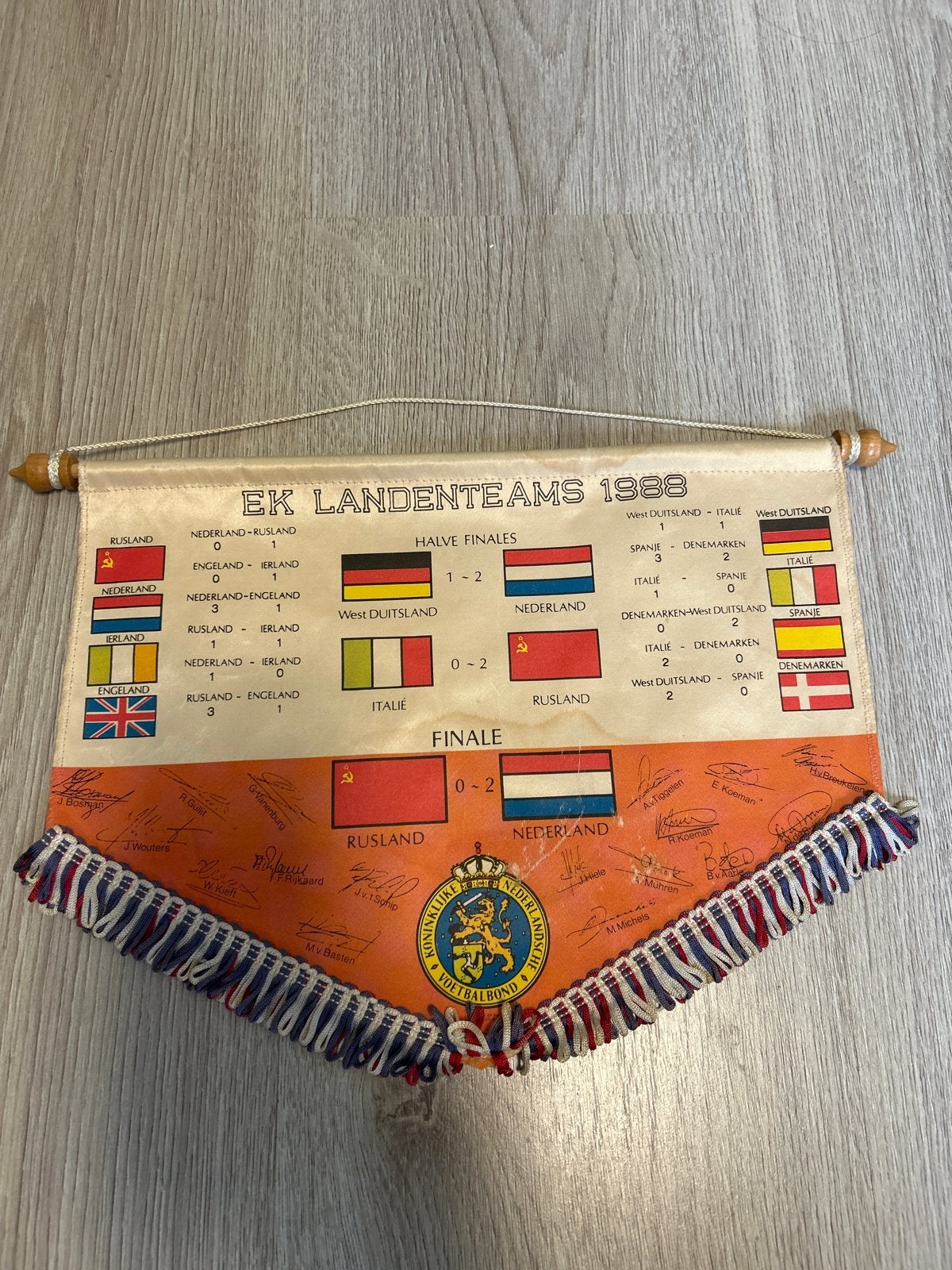 EK 1988 Vaantje - Nederland Kampioen, Verzamelen, Ophalen of Verzenden, Gebruikt, Overige binnenlandse clubs, Vaantje of Sjaal